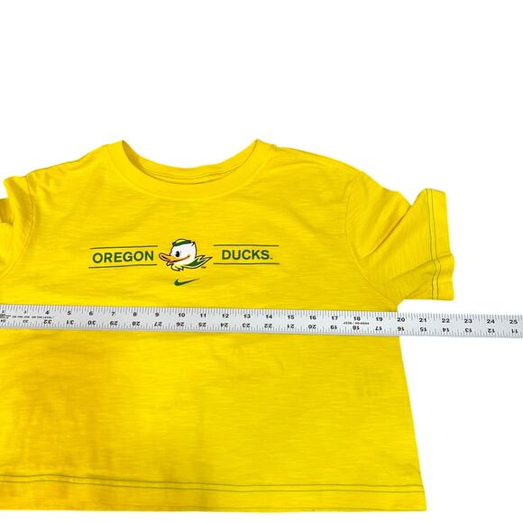 Nike Dri-Fit Women's Oregon Ducks Crop Short Sleeve Tee Yellow XS - Picture 5 of 6